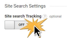 turn on site search tracking in google analytics