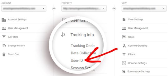 click User-ID in the middle column