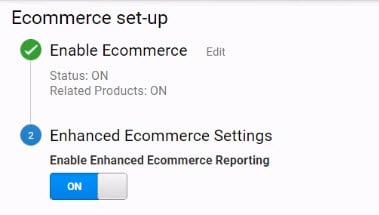 enable enhanced ecommerce