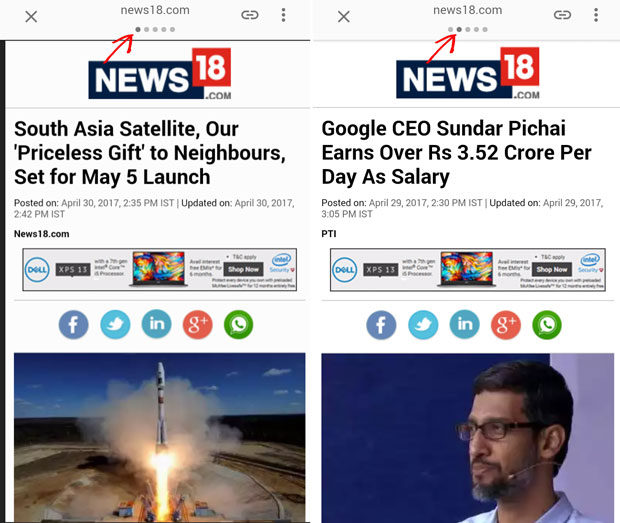 google amp pages in news carousel