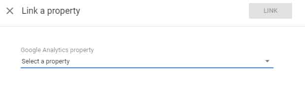 sélectionnez une propriété Google Analytics dans Optim