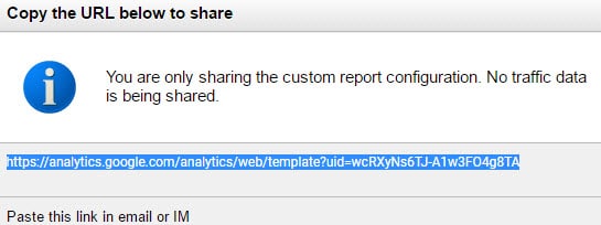 copy URL to share template link