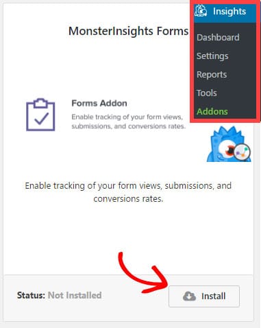 Formulaire Addon