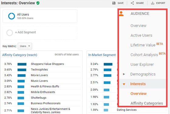 interests overview report