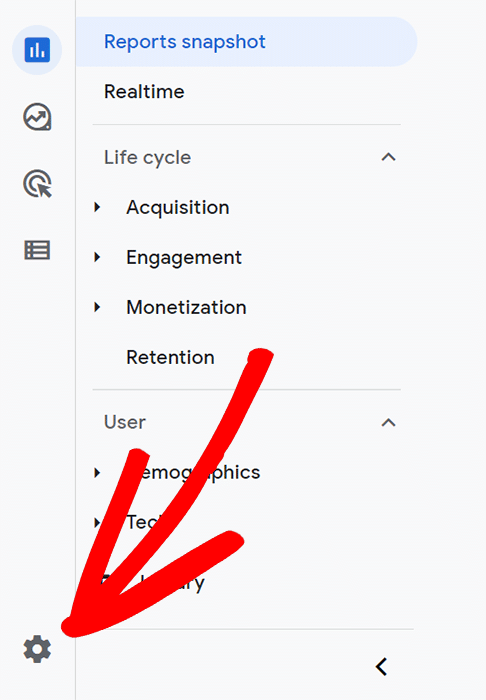 ga4 click on admin cogwheel