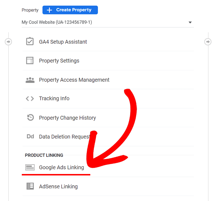 select google ads linking
