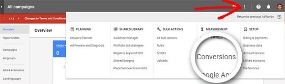 suivi des conversions adwords