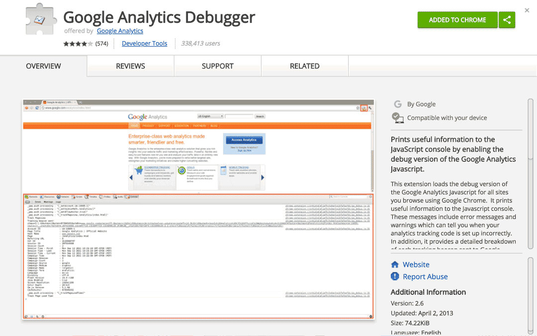 Google Analytics Debugger