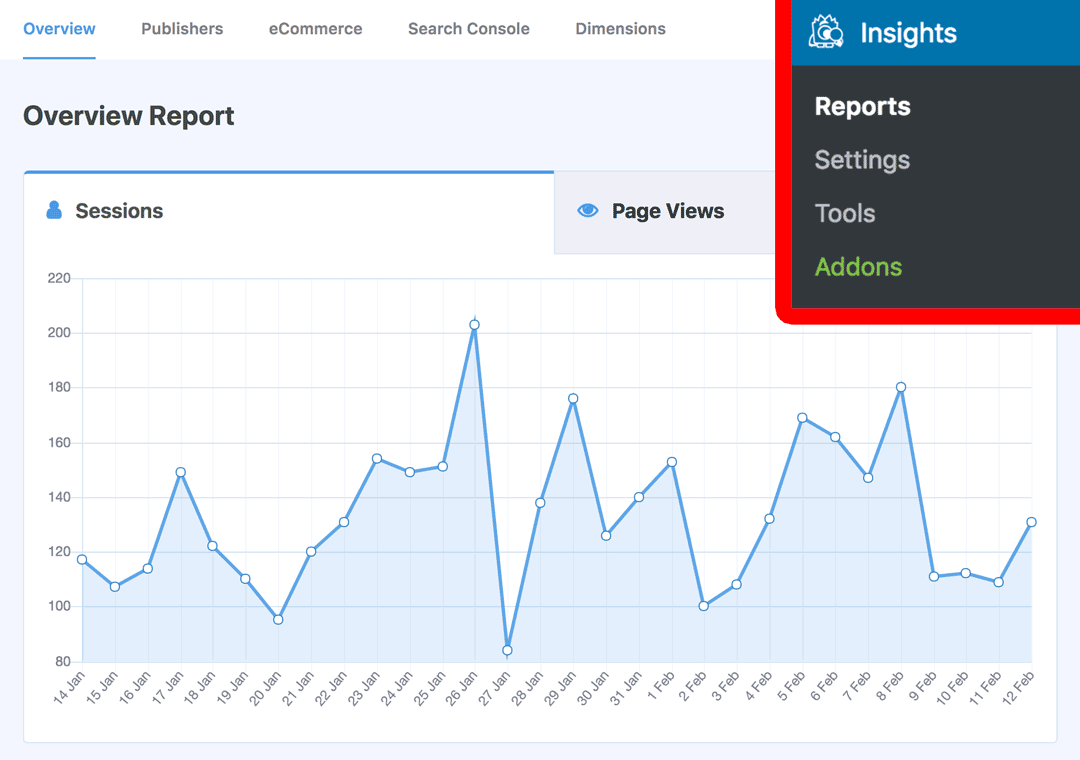 Rapports dans MonsterInsights