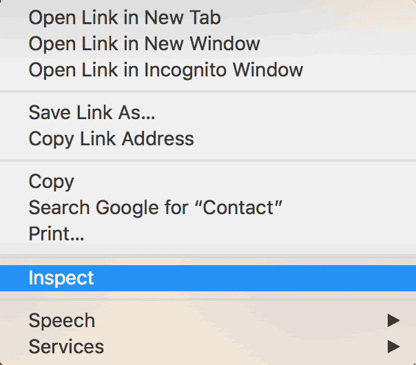 Inspect element Google Chrome