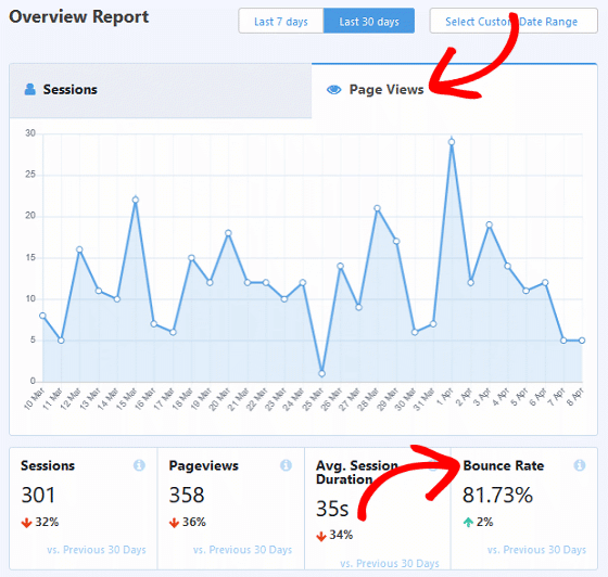 MonsterInsights Overview Report