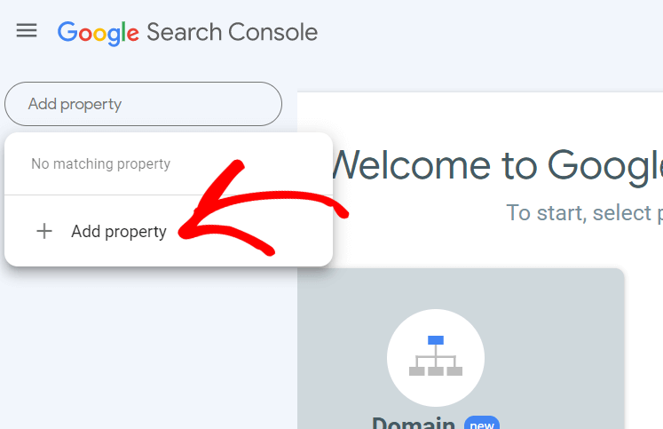 Add a Property in Google Search Console