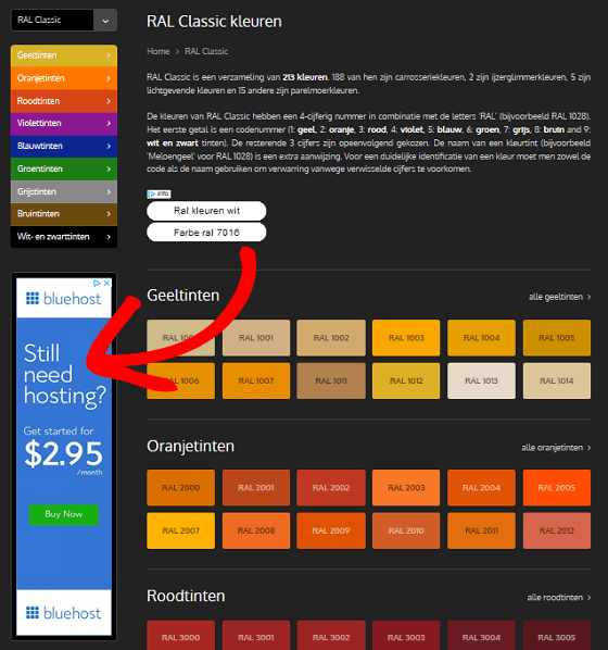 AdSense Placement in Whitespace