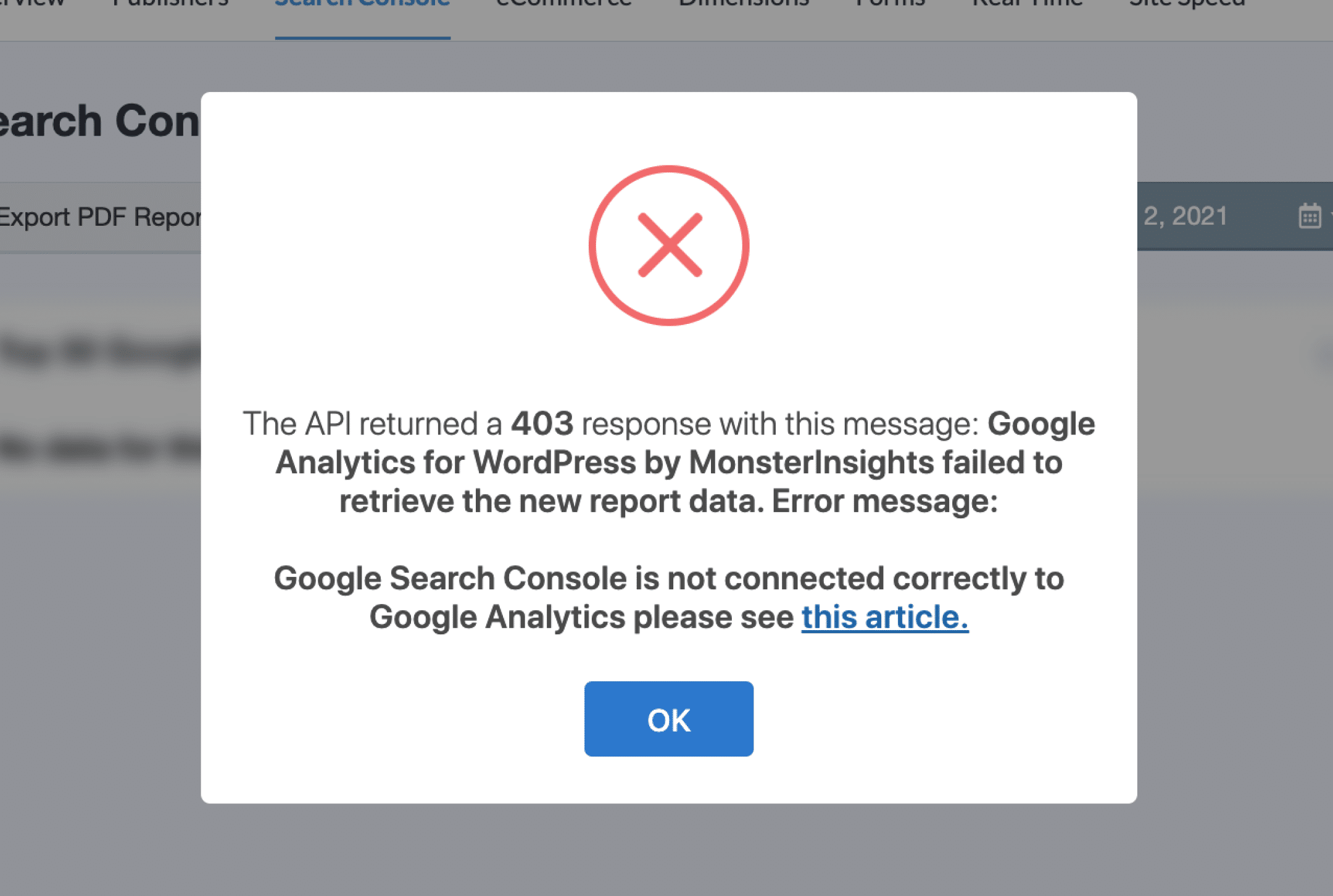 API Returned A 403 Response Error We Encountered An Error When 