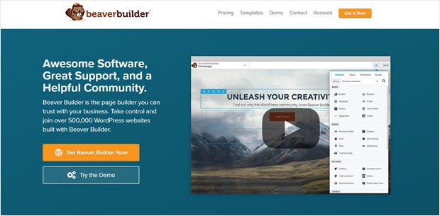 Beaver Builder Meilleur plugin WordPress Page Builder