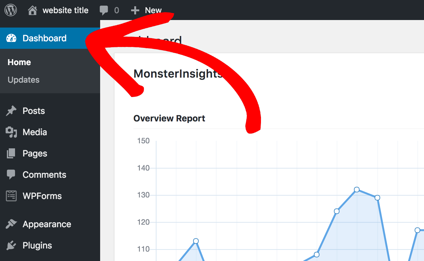 Navigate to the WordPress Dashboard