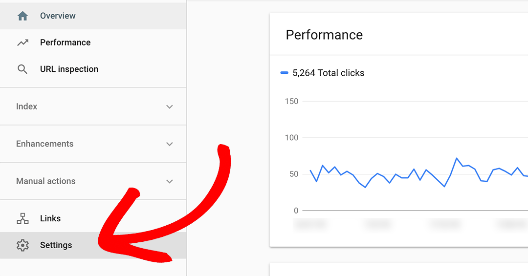 Google Search Console Select Settings - MonsterInsights