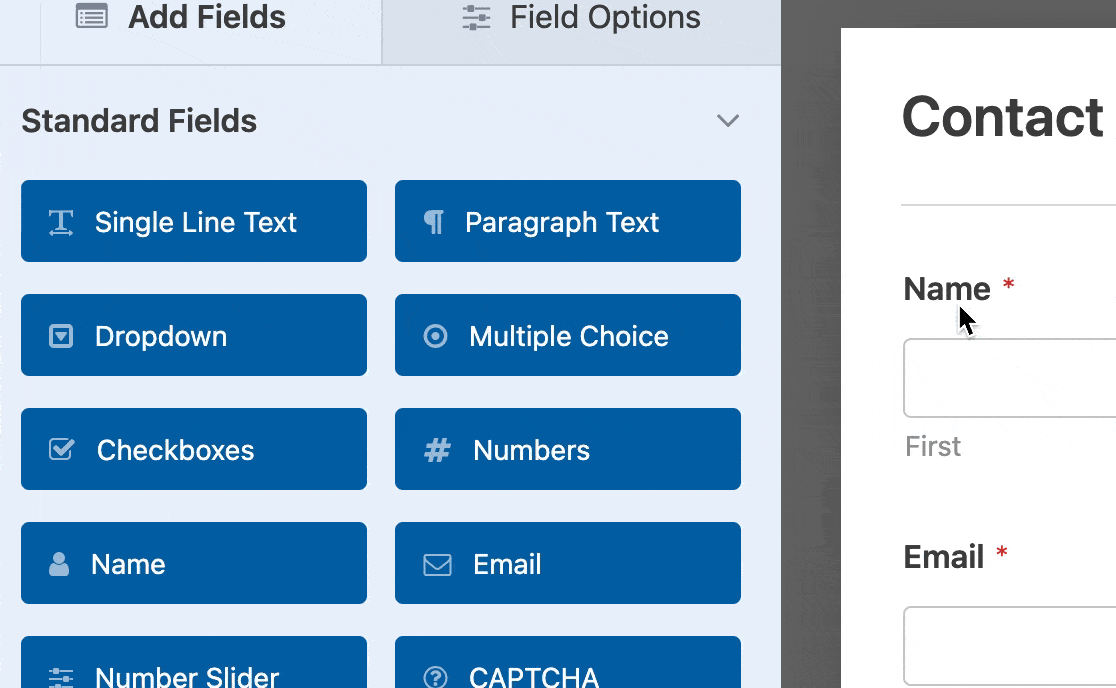 WPForms field options