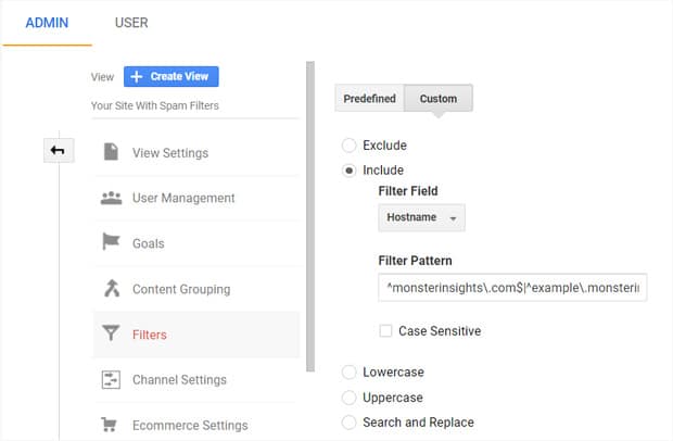 ga-filter-include-valid-hostname 