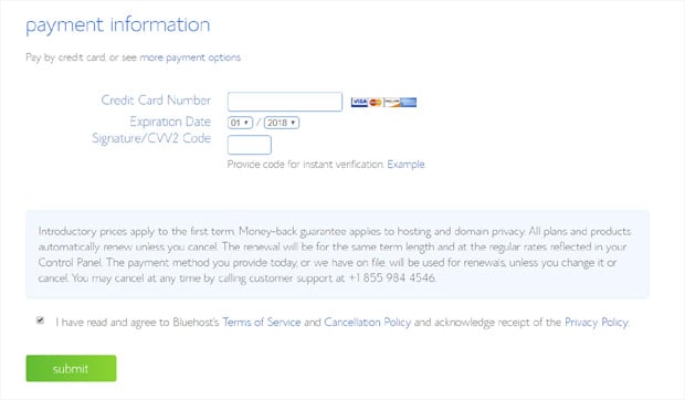 bluehost-payment-info