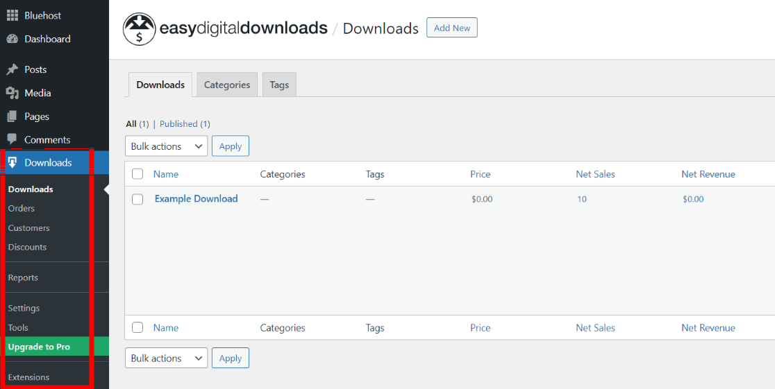 Easy Digital Downloads in WordPress