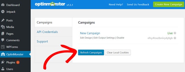 refresh-campains-wp-dashboard