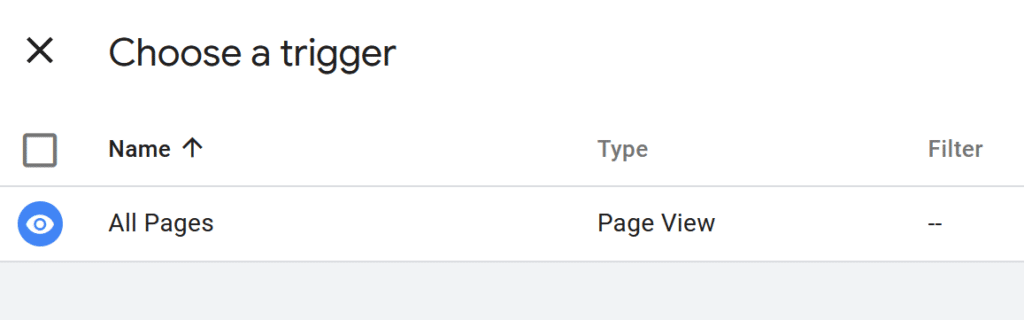 select pageviews trigger