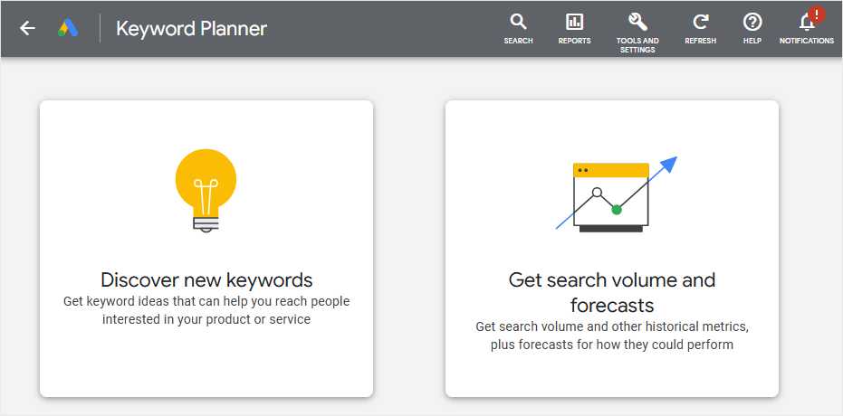 Google Ads Keyword Planner SEO Tool