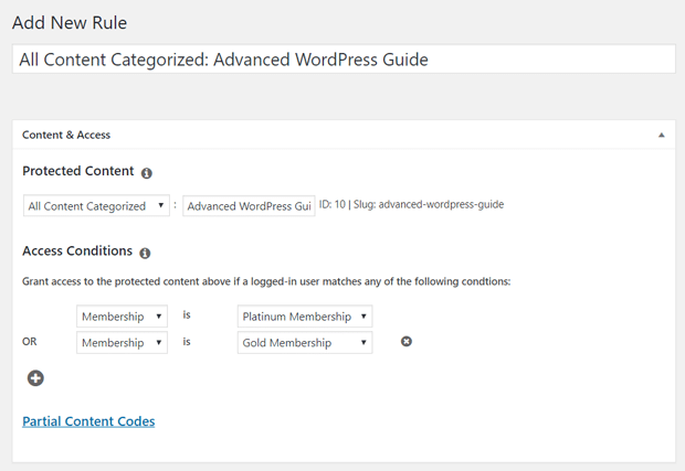 Set Up Membership Rule in WordPress