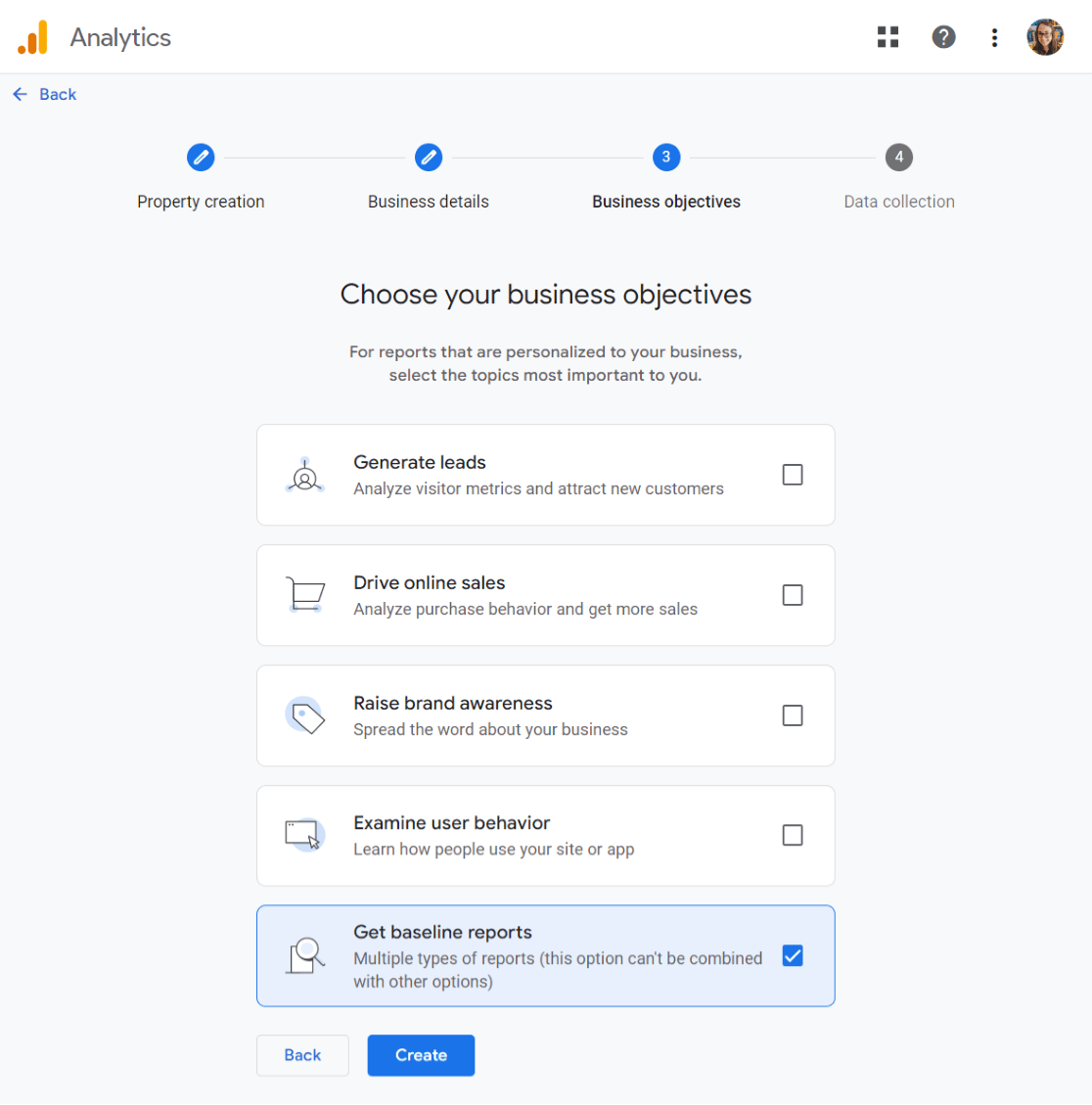 Google Analytics setup step 3