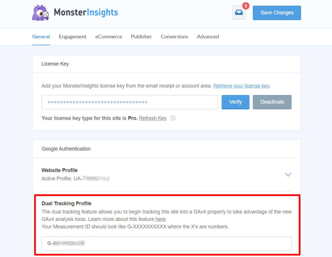 Dual tracking profile settings