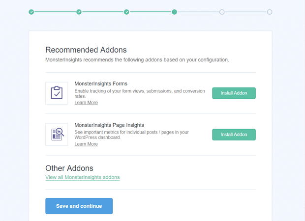 MonsterInsights Plugin Recommended Addons