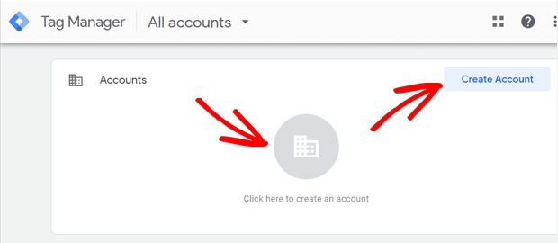 Create Google Tag Manager Account