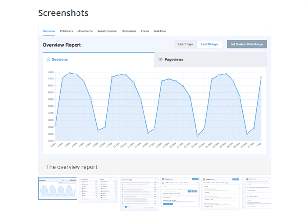 MonsterInsights Plugin Captures d'écran