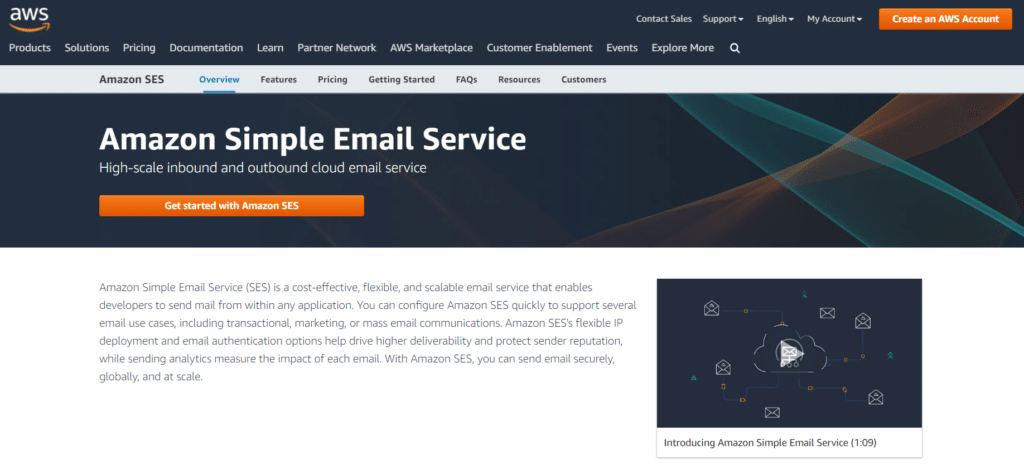 amazon aws smtp