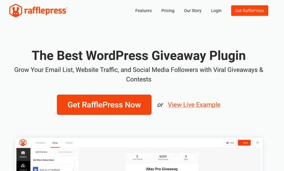 rafflepress giveaway plugin