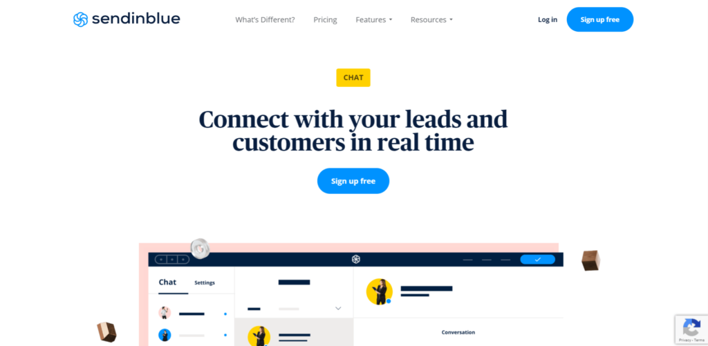 Sendinblue is live chat website plugin with amazing features and offers a complete marketing toolkit
