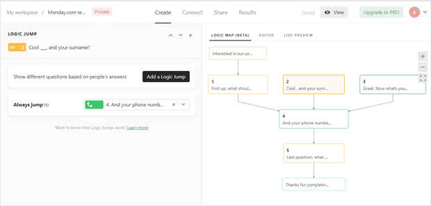 Typeform Logic Jump