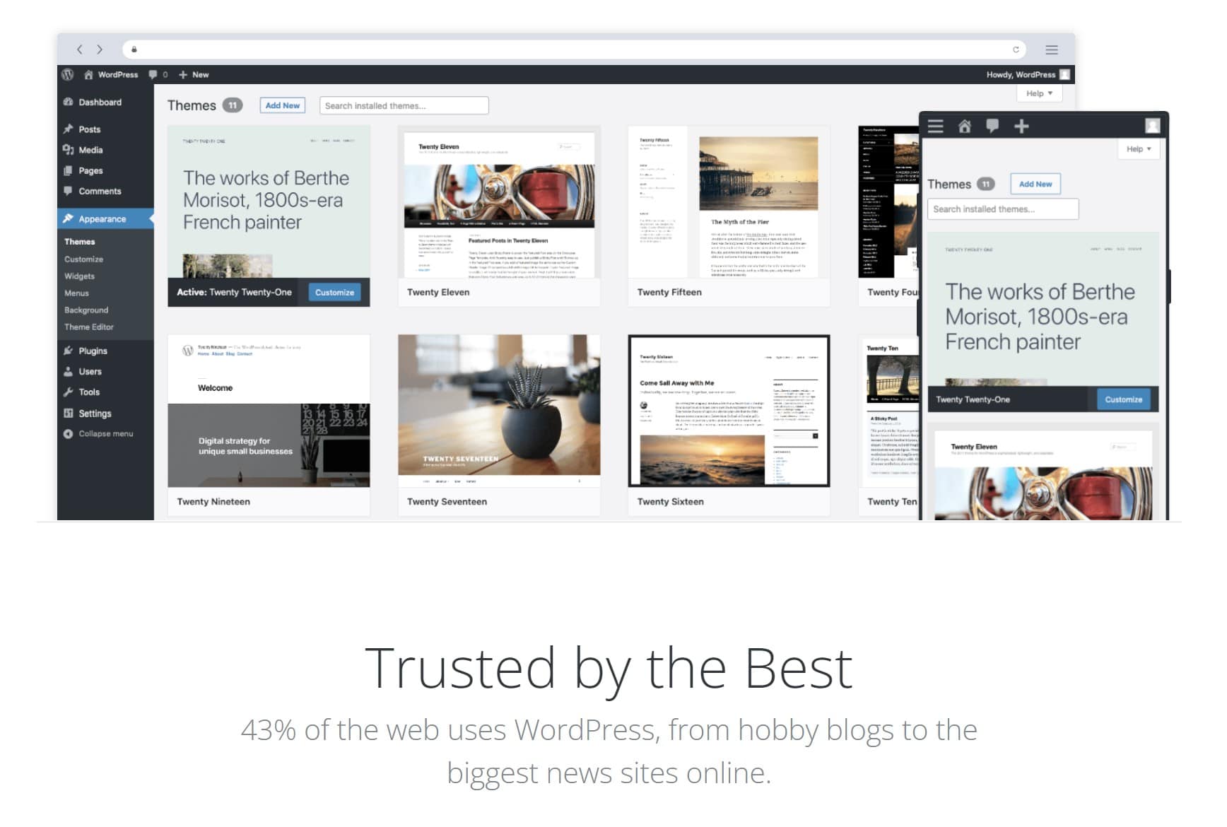 Wordpress dot org best website builder overall homepage