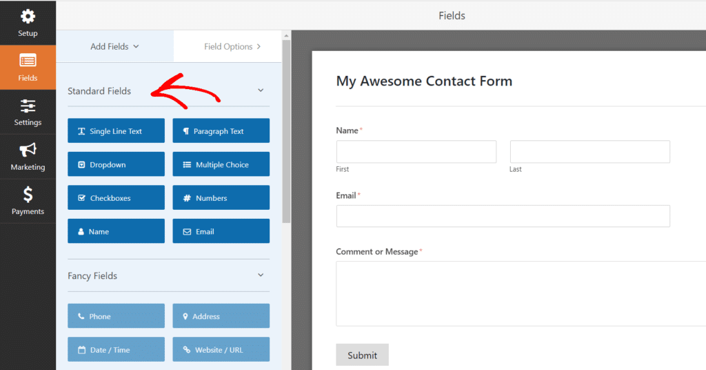 Add Fields and Customize Your Form