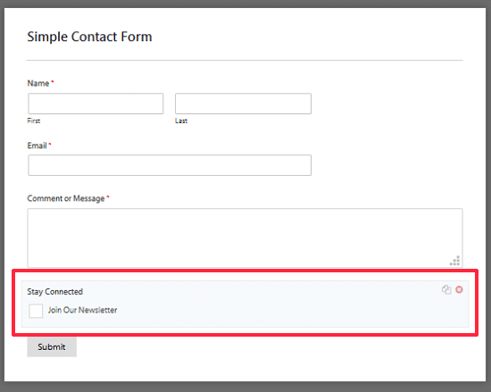 Add a Signup Checkbox in Simple Contact Form to grow email list