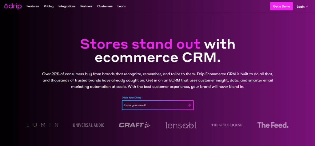 Drip-best-ecommerce-crm-for-small-business