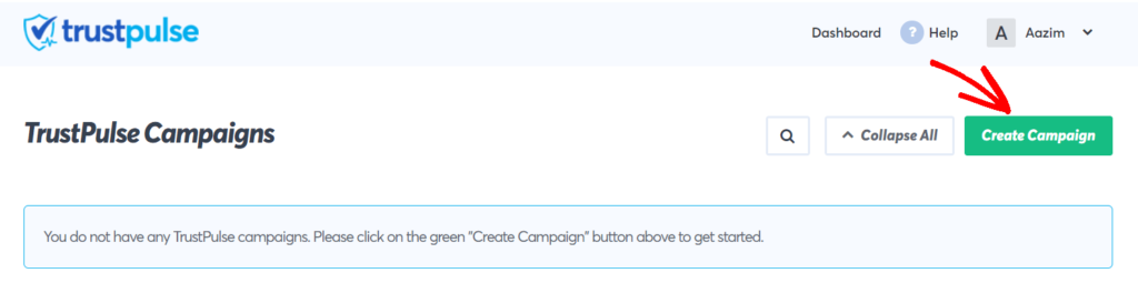 Étape 4 Créer une campagne dans TrustPulse