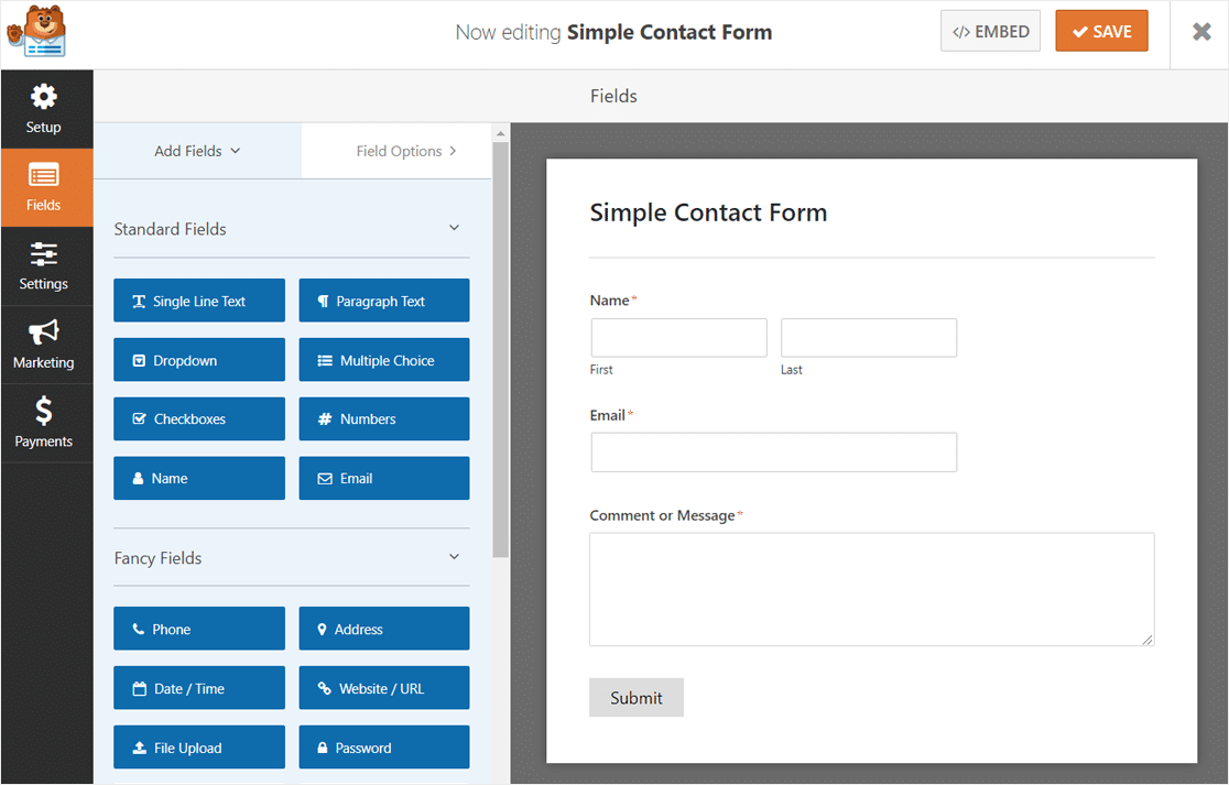 WPForms Drag and Drop Form Builder