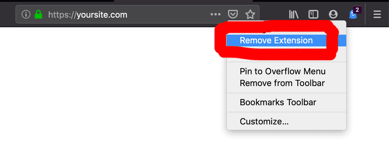 Firefox remove Ghostery Extension