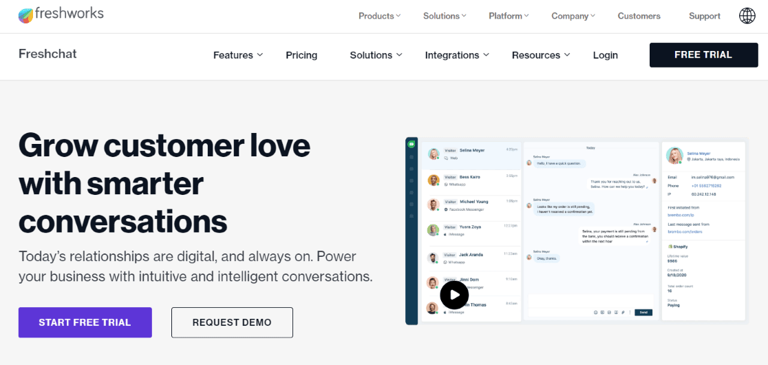 Freshchat - Best Live Chat Plugins for WordPress