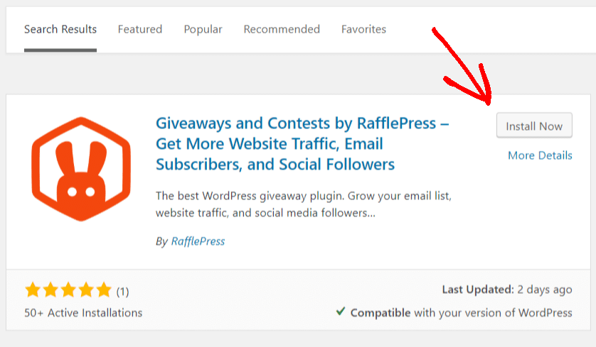 Install RafflePress WordPress Plugin