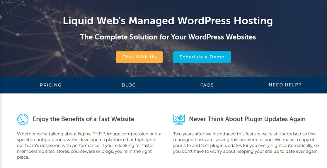 Liquid Web Web Managed Web Hosting pour WordPress