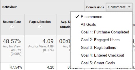 select-ecommerce-in-conversions-menu 