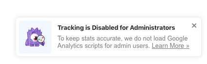 notice-frontend-tracking "width =" 483 "height =" 149 "srcset =" https://www.monsterinsights.com/wp-content/uploads/2019/10/notice-frontend-tracking.png 425w, https: //www.monsterinsights.com/wp-content/uploads/2019/10/notice-frontend-tracking-300x92.png 300w "tailles =" (largeur maximale: 483 pixels), 100vw, 483 pixels "/></p></noscript></noscript>
<p>Ce widget est uniquement visible par les utilisateurs dotés du rôle Admin. Si vous avez d'autres utilisateurs sur votre site, tels que des éditeurs ou des auteurs, ils ne verront pas le widget.</p>
<h3>Suivi de formulaire AJAX</h3>
<p>Les formulaires AJAX sont excellents car ils peuvent vous apporter les données demandées en temps réel sans que vous ayez à actualiser la page Web.</p>
<p>Dans Project Delight Phase 2, MonsterInsights prend désormais en charge les formulaires AJAX dans son <a href=